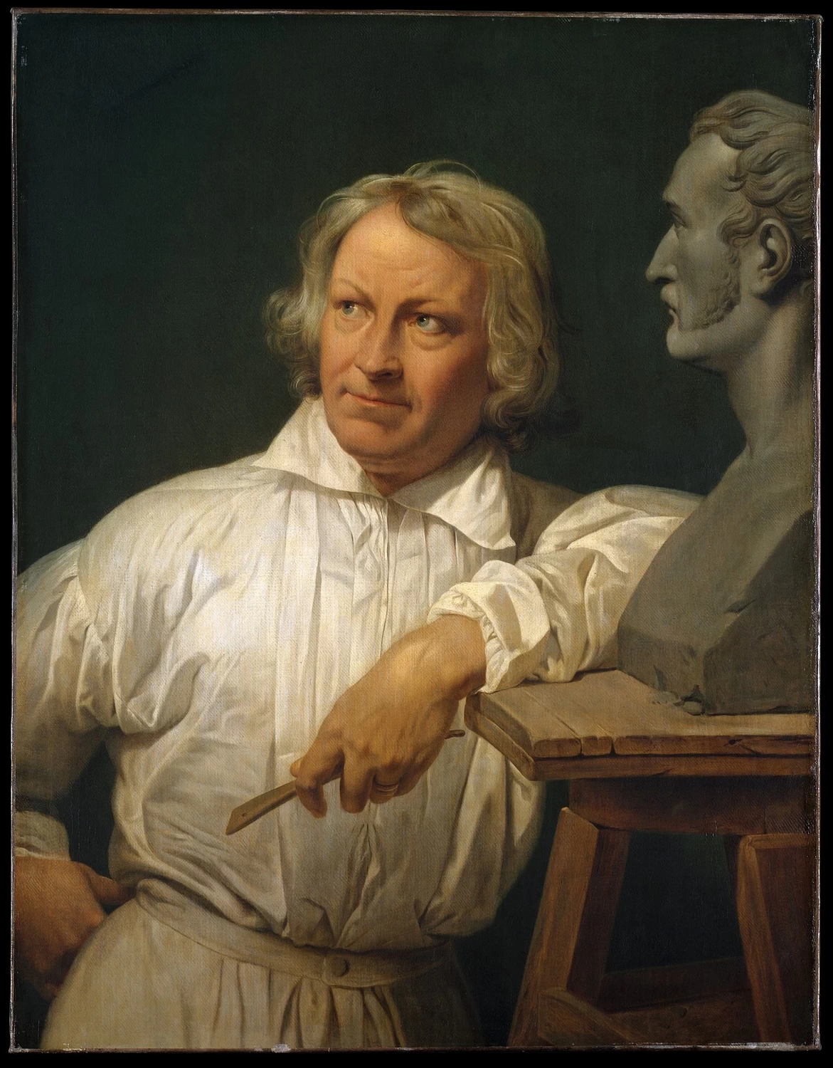 13-Bertel Thorvaldsen con il busto di Horace Vernet - Metropolitan Museum of Art, New York 